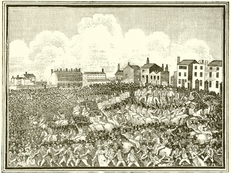 Masakra w Peterloo autorstwa English School