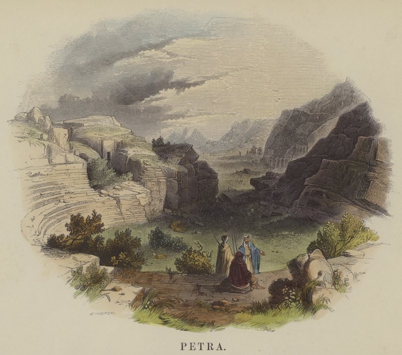 Petra (kolorowy grawer) autorstwa English School