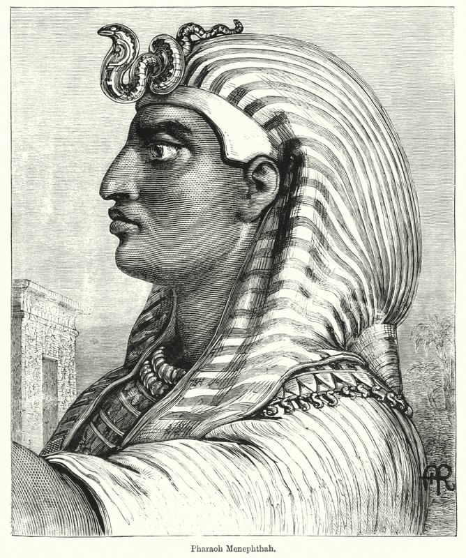 Faraon Menefta (grafika) autorstwa English School
