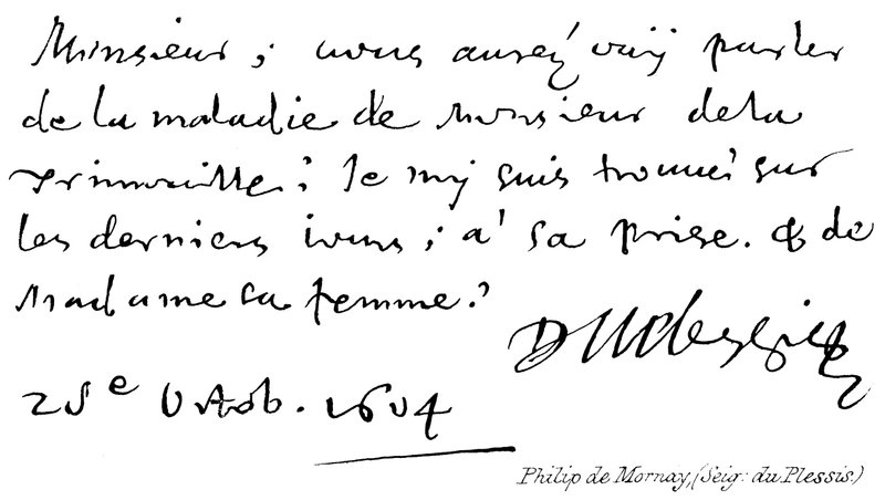 Philip de Mornay, (Seig: du Plessis) autorstwa English School