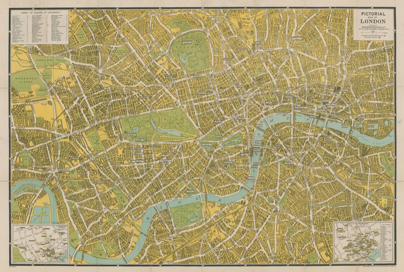 Obrazkowa mapa Londynu autorstwa English School