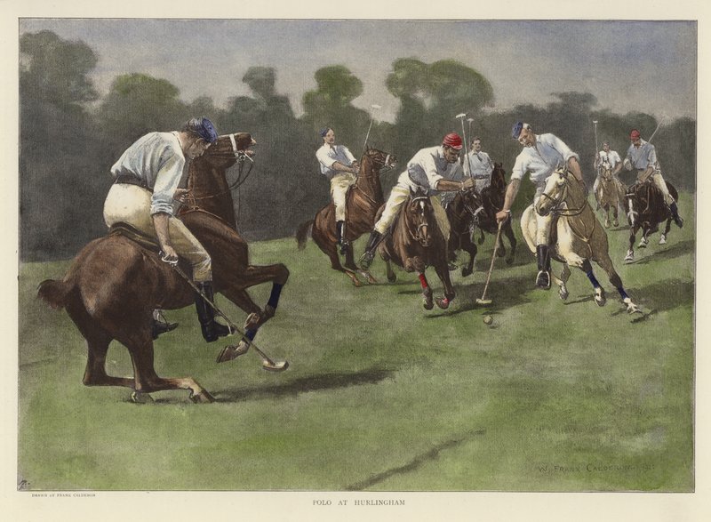 Polo w Hurlingham autorstwa English School