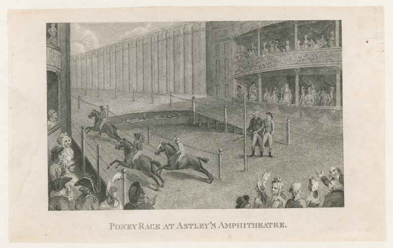 Poney Race w Astleys Amphitheater autorstwa English School