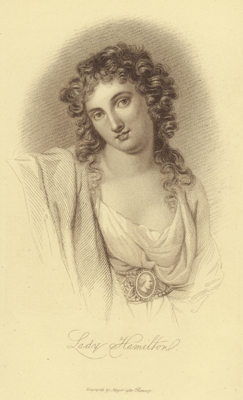 Portret Lady Hamilton (grafika) autorstwa English School