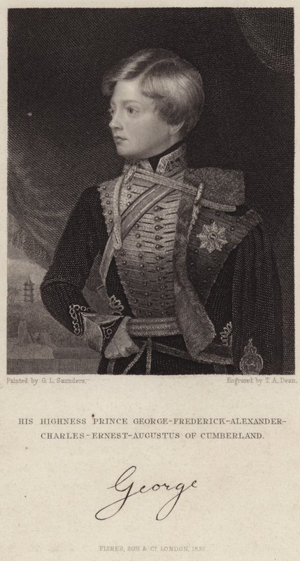 Książę Jerzy-Fryderyk-Aleksander-Karol-Ernest-Augustus z Cumberland autorstwa English School