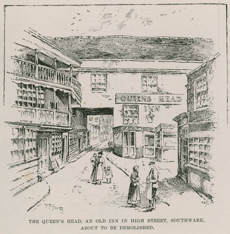 Queens Head, Southwark autorstwa English School