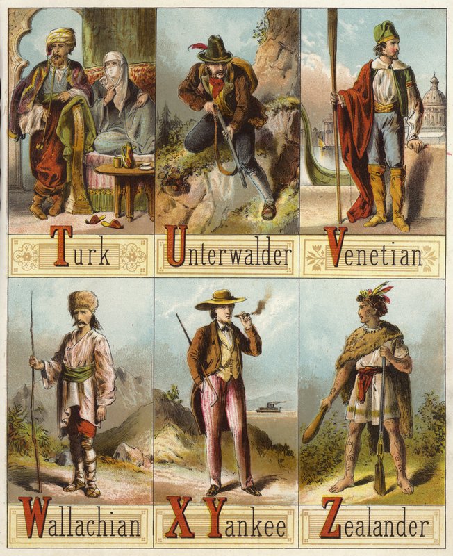Rasy Świata (chromolitho) autorstwa English School