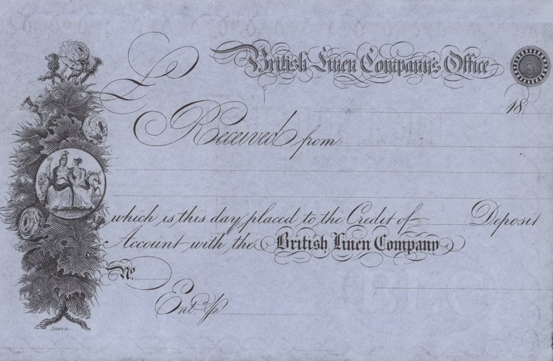 Paragon od British Linen Company (grawerunek) autorstwa English School