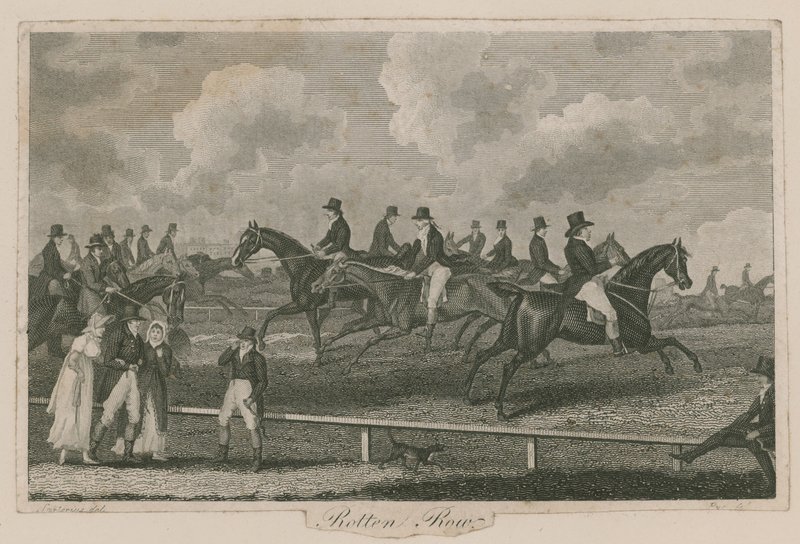 Rotten Row, Hyde Park, Londyn autorstwa English School
