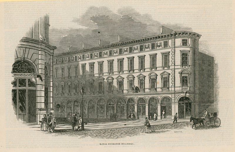 Royal Exchange Buildings, Londyn autorstwa English School