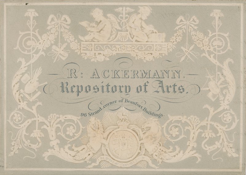 Rudolph Ackermann, Karta Handlowa, tłoczona przez Dobbs autorstwa English School