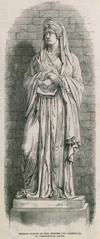 Pomnik Sarah Siddons w Opactwie Westminsterskim autorstwa English School