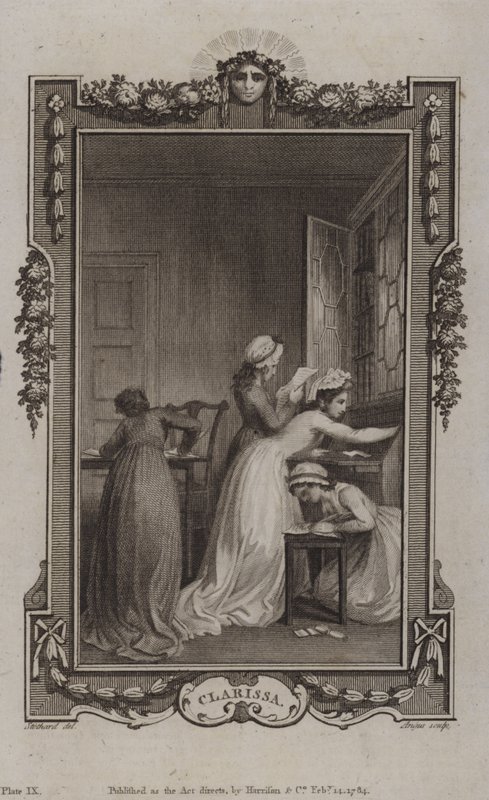 Scena z Clarissy — Samuel Richardson autorstwa English School