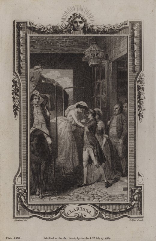 Scena z Clarissy — Samuel Richardson autorstwa English School