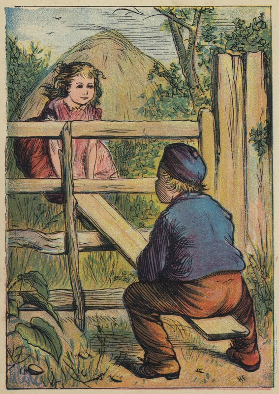 See Saw (kolorowa litografia) autorstwa English School