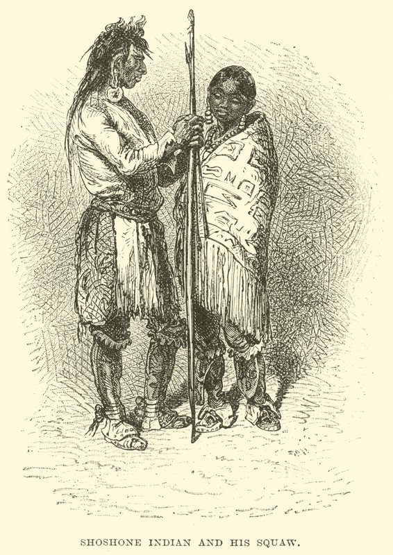 Indianin Shoshone i jego squaw autorstwa English School