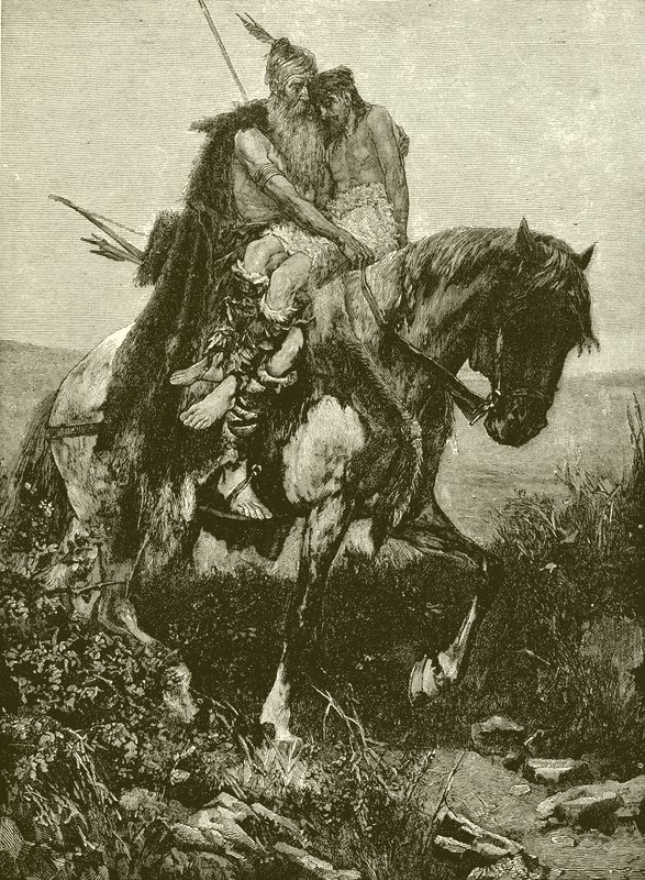 Sigurd z ciałem króla Harolda autorstwa English School