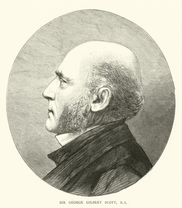 Sir George Gilbert Scott, RA (grawerowanie) autorstwa English School