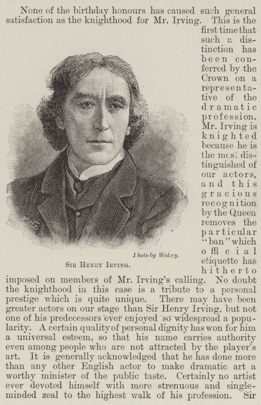 Sir Henry Irving (Grawerowanie) autorstwa English School