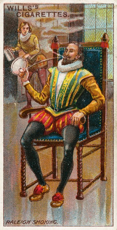 Sir Walter Raleigh pali autorstwa English School
