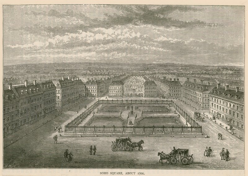 Plac Soho, około 1700 autorstwa English School