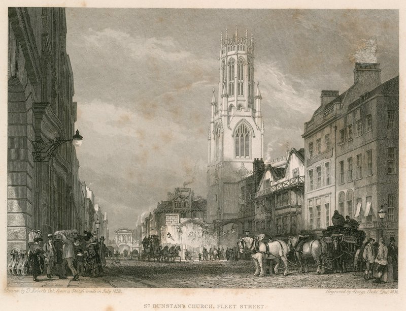 Kościół św. Dunstana, Fleet Street, Londyn autorstwa English School