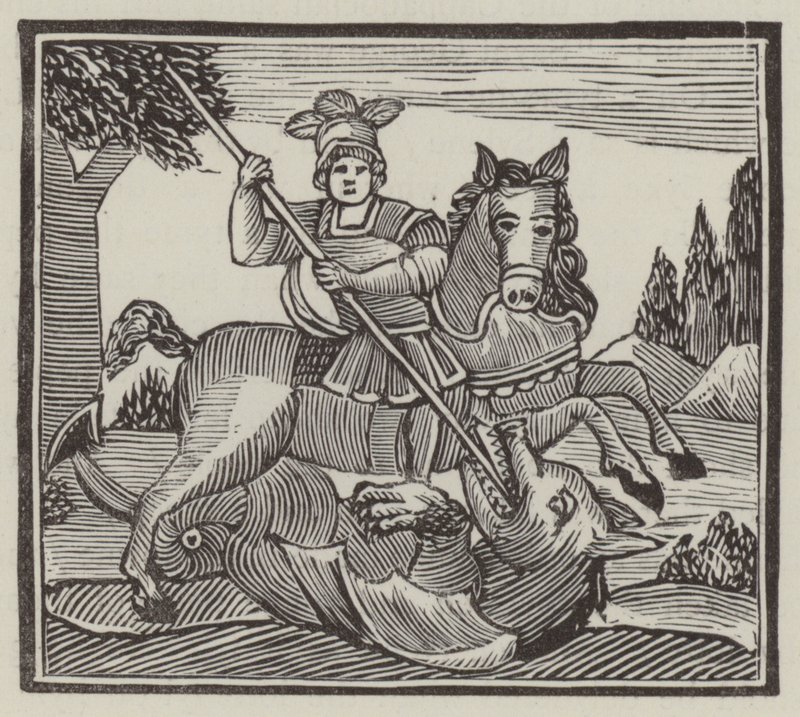 Św. Jerzy (rycina) autorstwa English School