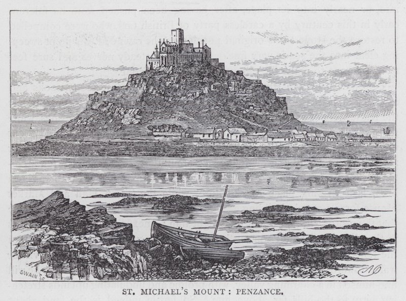 Góra św. Michała, Penzance (grafika) autorstwa English School