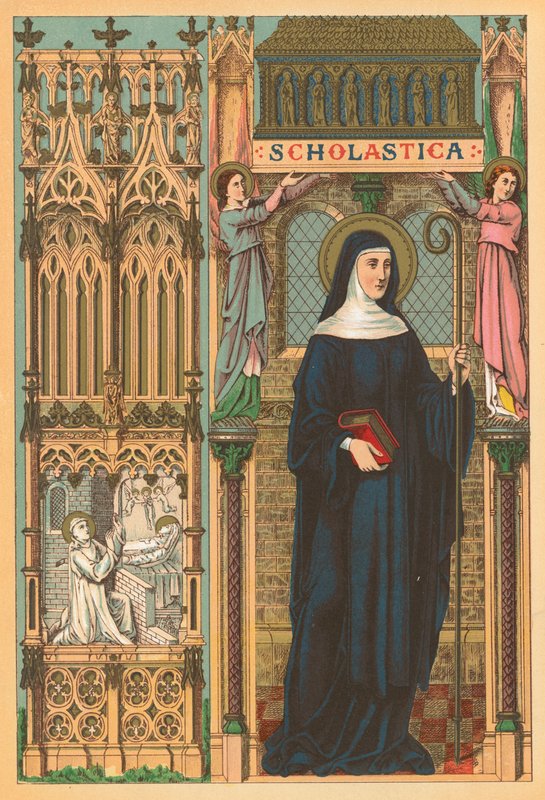Św. Scholastyka autorstwa English School