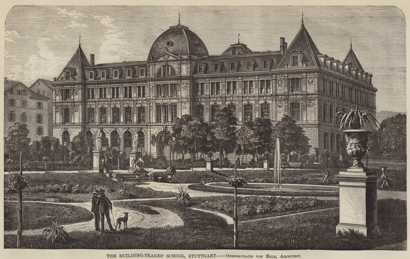 Szkoła Budownictwa, Stuttgart (grafika) autorstwa English School
