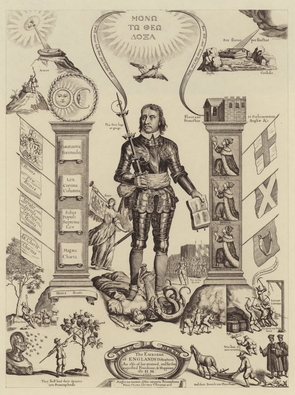 Emblemat rozproszenia Anglii (lito) autorstwa English School