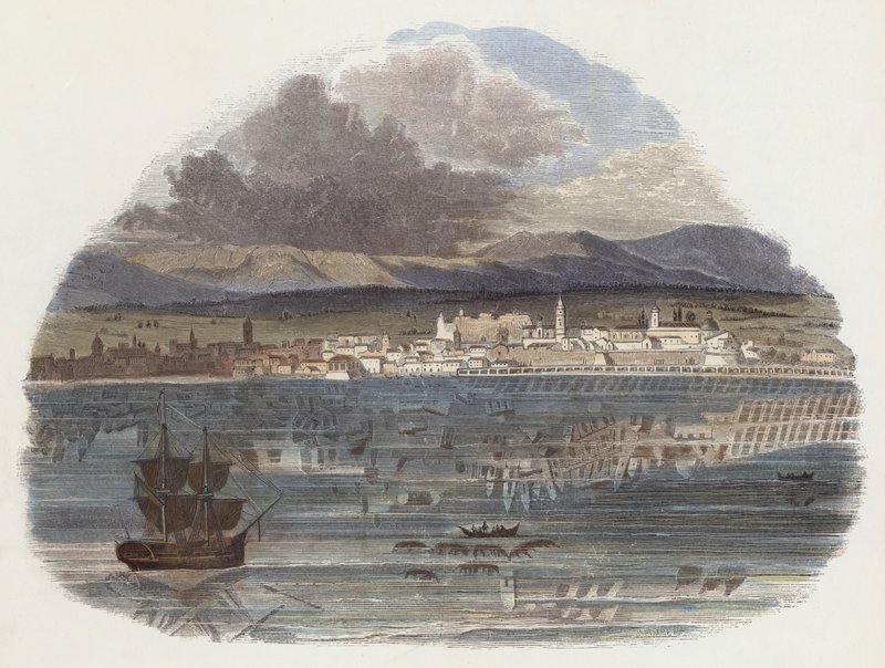 Fata Morgana (kolorowy grawerunek) autorstwa English School