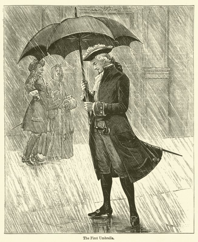Pierwszy parasol (grawerunek) autorstwa English School