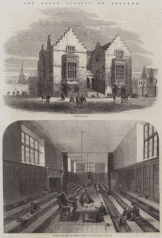 The Great Schools of England (Grawerowanie) autorstwa English School