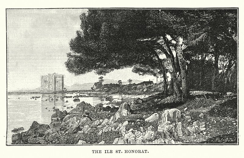 Ile St Honorat (rycina) autorstwa English School