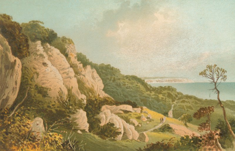 Osuwisko w pobliżu Ventnor — wyspy Wight autorstwa English School