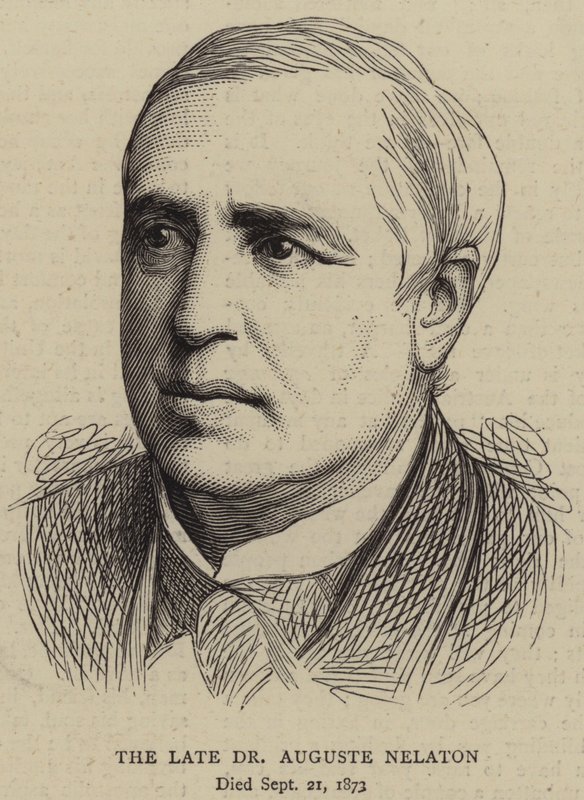 Późny dr Auguste Nelaton (grafika) autorstwa English School