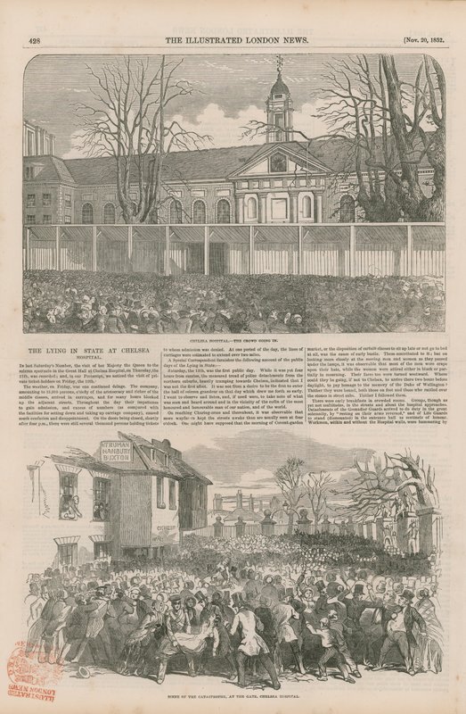 Leżąc w stanie w szpitalu Chelsea autorstwa English School