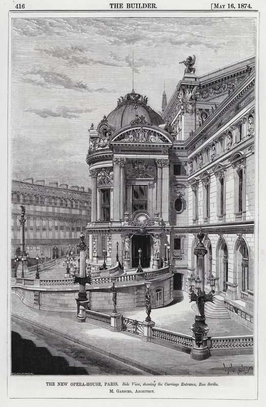 Nowa Opera-House, Paryż (rycina) autorstwa English School
