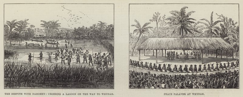 The Peace Palaver at Whydah (rycina) autorstwa English School