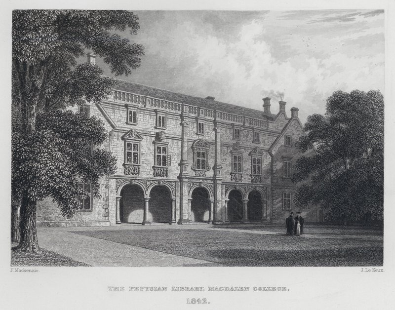 Biblioteka Pepysian, Magdalen College, 1842 r. autorstwa English School