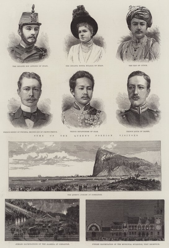 Jubileusz Królowej (rycina) autorstwa English School