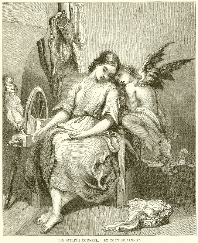 Doradca Duchów. By Tony Johannot autorstwa English School