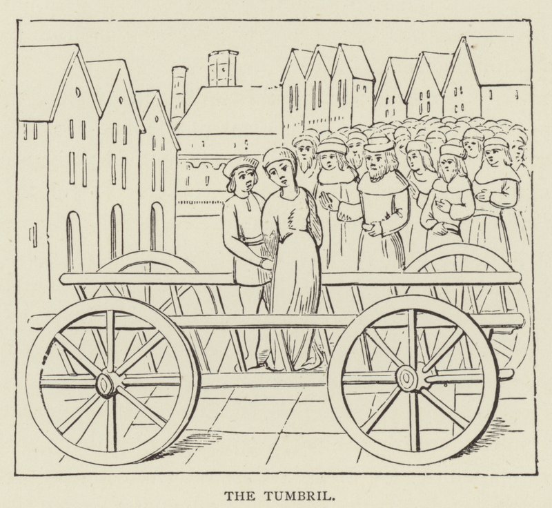 Tumbril (grawerowanie) autorstwa English School