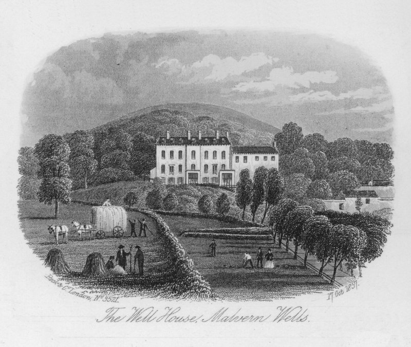 Dom Studni, Malvern Wells (grawerowanie) autorstwa English School