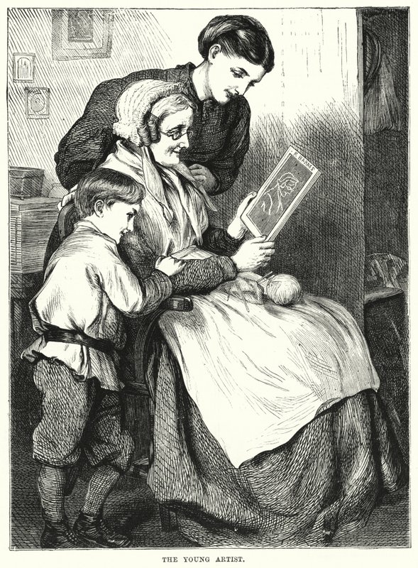 Młody artysta (grafika) autorstwa English School