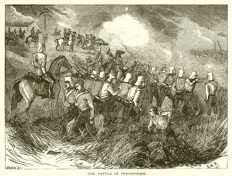 Bitwa pod Ferozeshah (1845) autorstwa English School