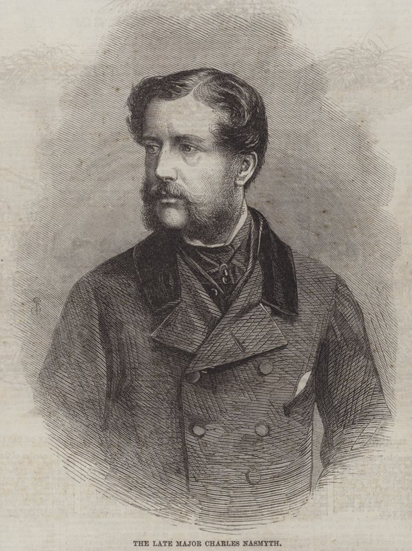 Nieżyjący już major Charles Nasmyth (grafika) autorstwa English School
