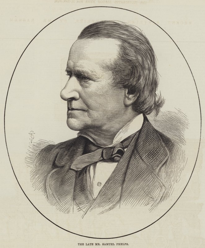 Nieżyjący już pan Samuel Phelps (grafika) autorstwa English School
