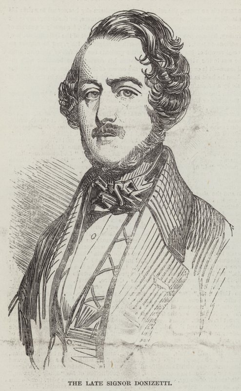 Nieżyjący już Signor Donizetti (grafika) autorstwa English School